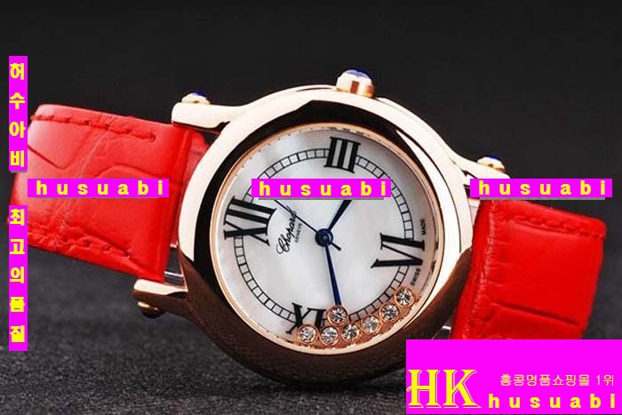 ���ĵ� ���ڽð� Replica Chopard Japanese Quartz MOVEMENT 18k yellow gold Case Bezel Red snake Bracelet Women. sa-6