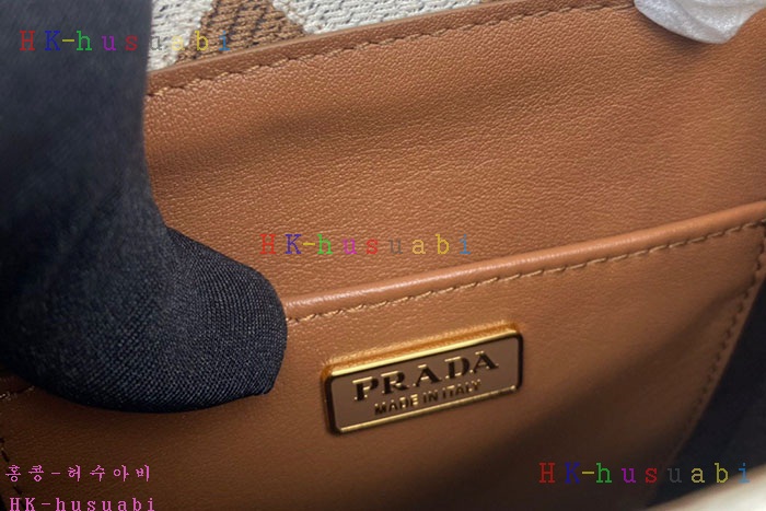 ★미러급★프라다 자카드 패브릭 마이크로 토트 1BA355