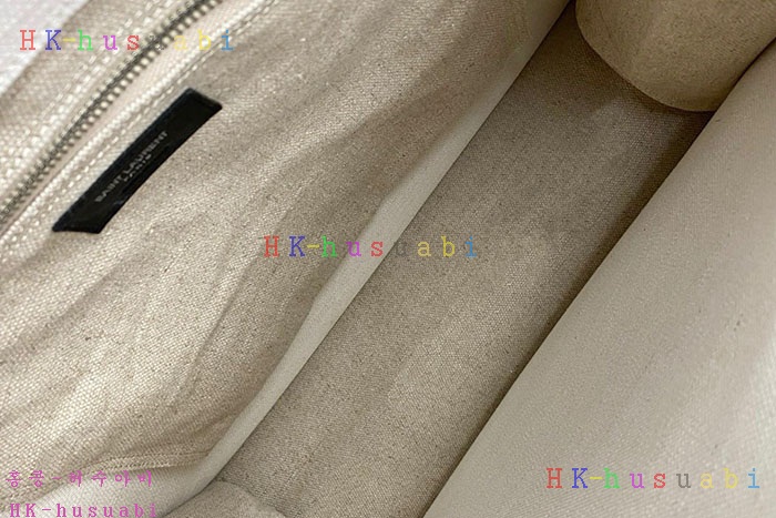 ★미러급★입생로랑 린넨 코튼 리브 고시 NS 쇼퍼백 6316829