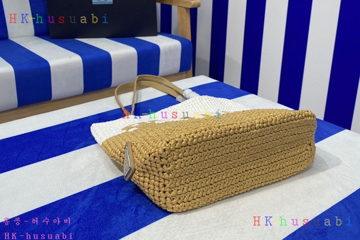★미러급★프라다 로고 라피아 숄더 1BG454